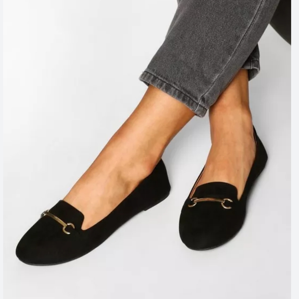 Loafers with gold detail Size 7.5